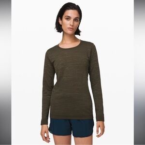 Lululemon Swiftly Relaxed Long Sleeve Dark Olive / Fatigue Green